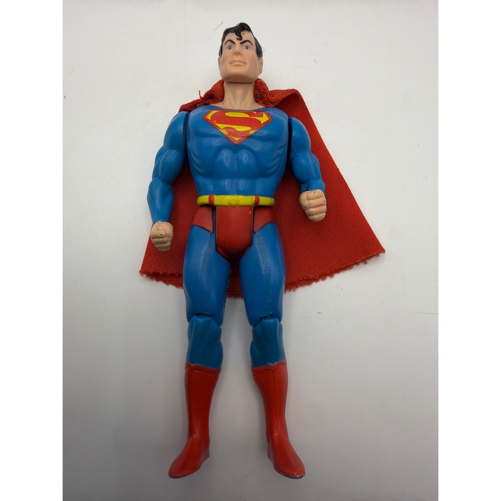 Vintage Kenner Super Powers Superman Action Figure DC Comics 1984 Blue Red Cape